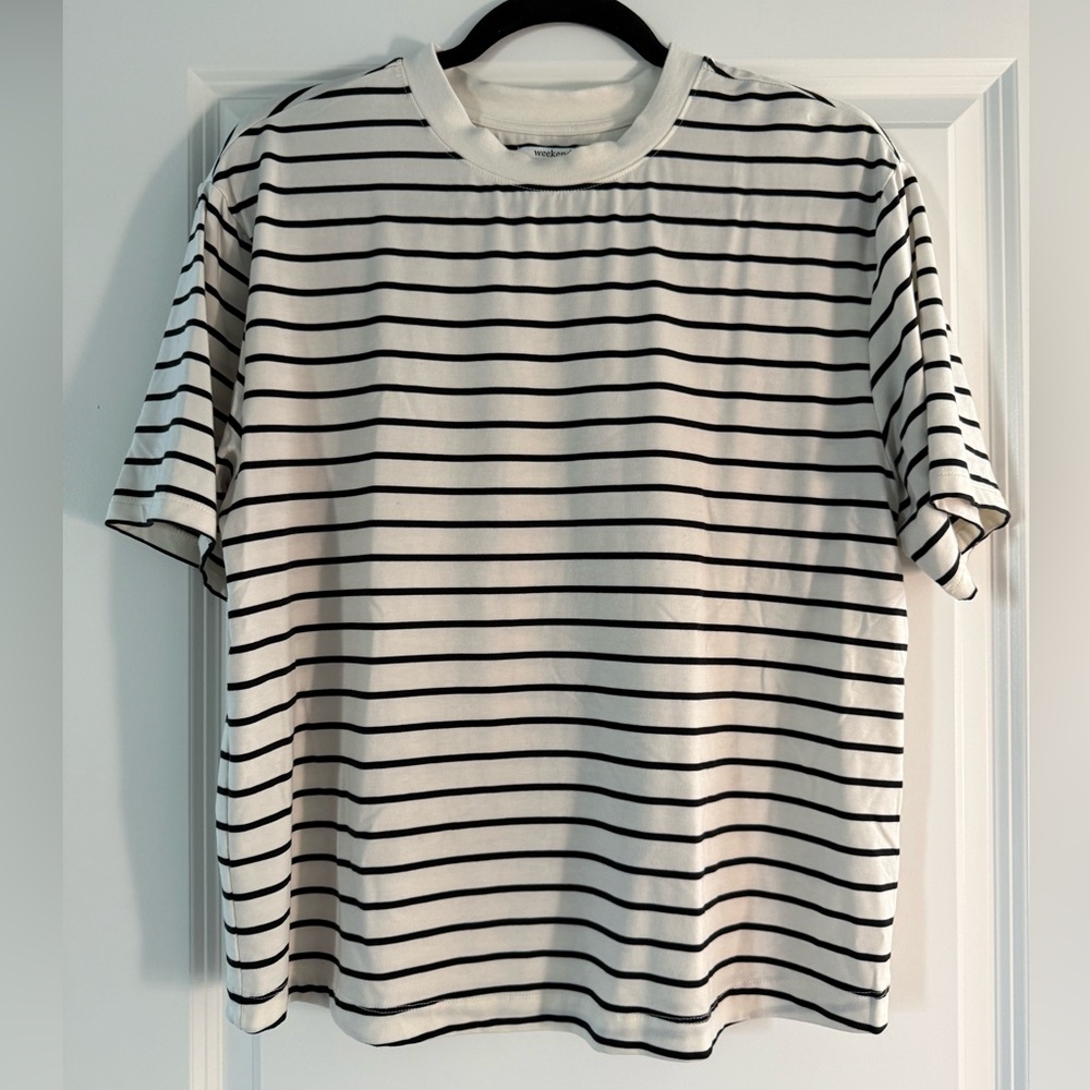 Striped Black and White Short Sleeve Tee